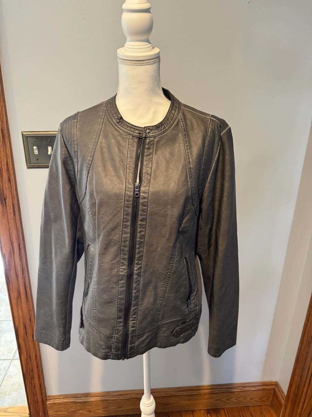 Calvin Klein Suede Moto Jacket L (12-14)